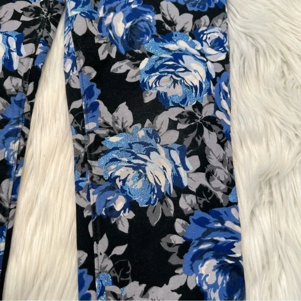 The Children's Place Jegging Black Blue Floral